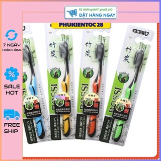 Bàn chải đánh răng than tre hàn quốc- bàn chải đánh răng bossi