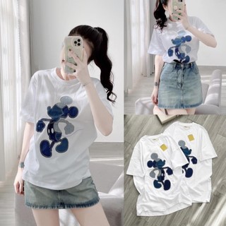 Áo THTn HTy Ngắn Cổ Tròn Mickey Dễ Thương HT