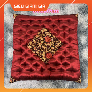 Đệm ngồi bệt dày vải gấm vuông 50x50cm, Đệm ghế sofa ngồi thiền decor phòng khách, quán ăn