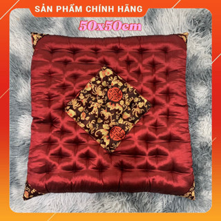 Đệm ngồi bệt dày ngồi thiền 50x50, đệm ghế sofa vải gấm cao cấp decor phòng khách, quán ăn