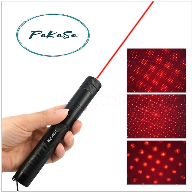 Đèn Pin Laser - 303 PaKaSa LS được tặng kèm pin và sạc - Hàng Chính Hãng 