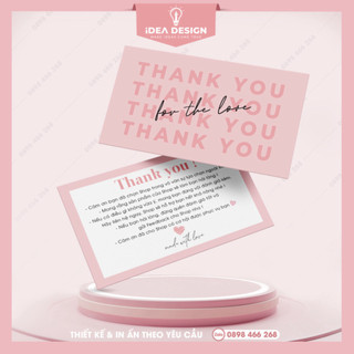 Card Thank You, Thiệp Cảm Ơn - Size 9x5,4cm - Giấy Cán Màng Mờ đẹp