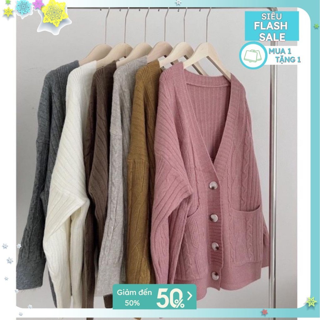 HOT Áo khoác cardigan len thừng dáng dài cao cấp hàng QCCC chất len đẹp xuất sắc