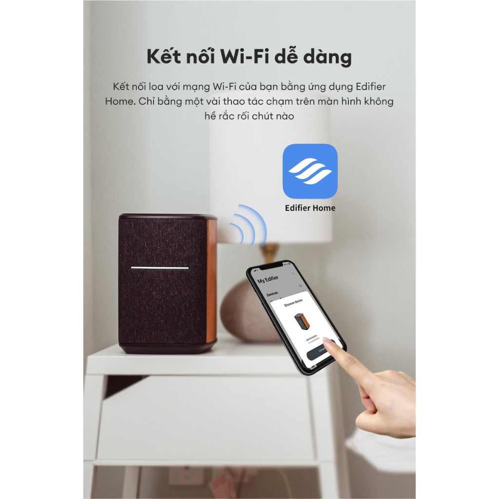Loa không dây EDIFIER MS50A | Kết nối Bluetooth, Wifi, Alexa, Tidal, Air play, Edifier Connect | Chip DSP | BH 12 tháng