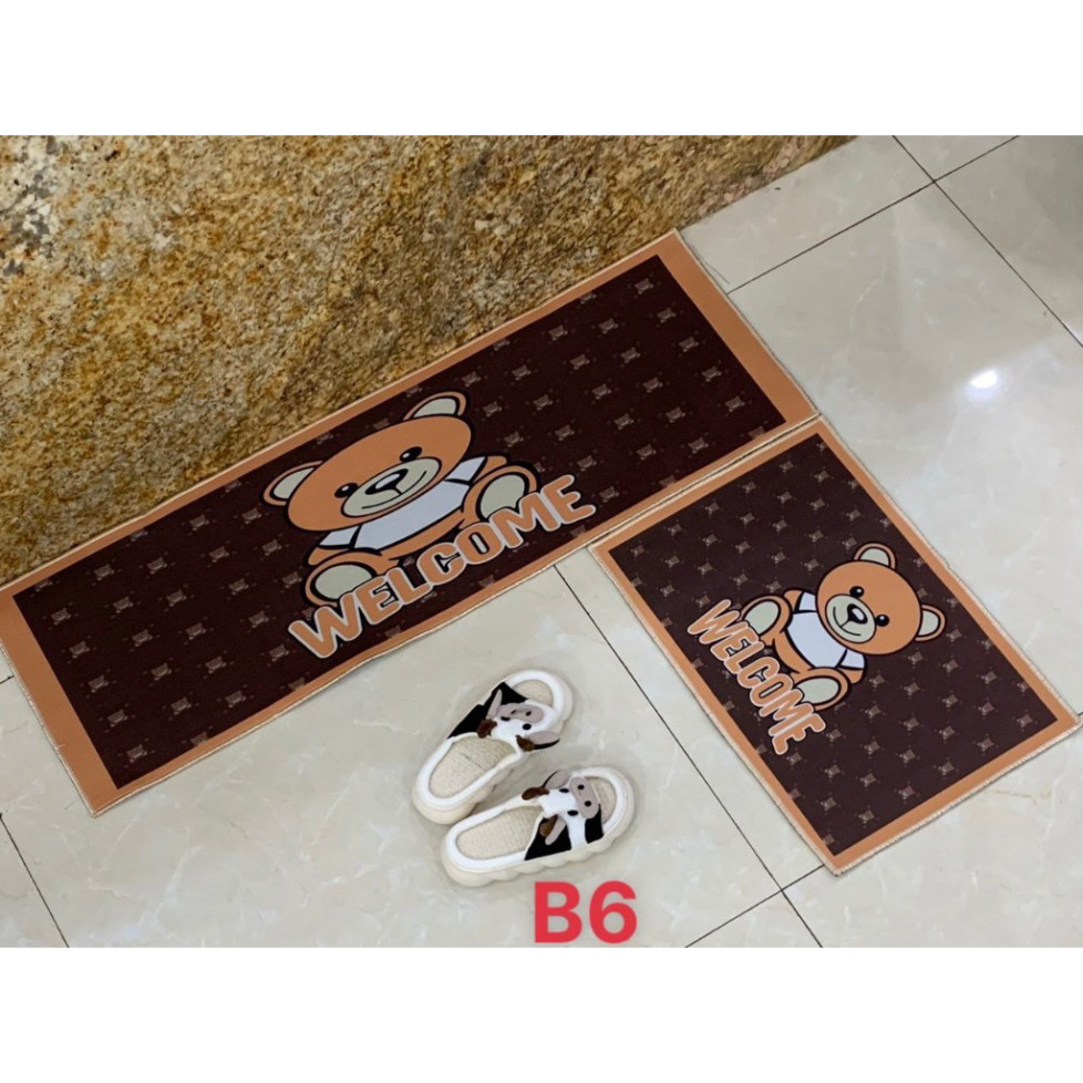 Bộ thảm nhà bếp cao cấp thảm bếp hàng nhập siêu dầy (40x120 và 40x60)