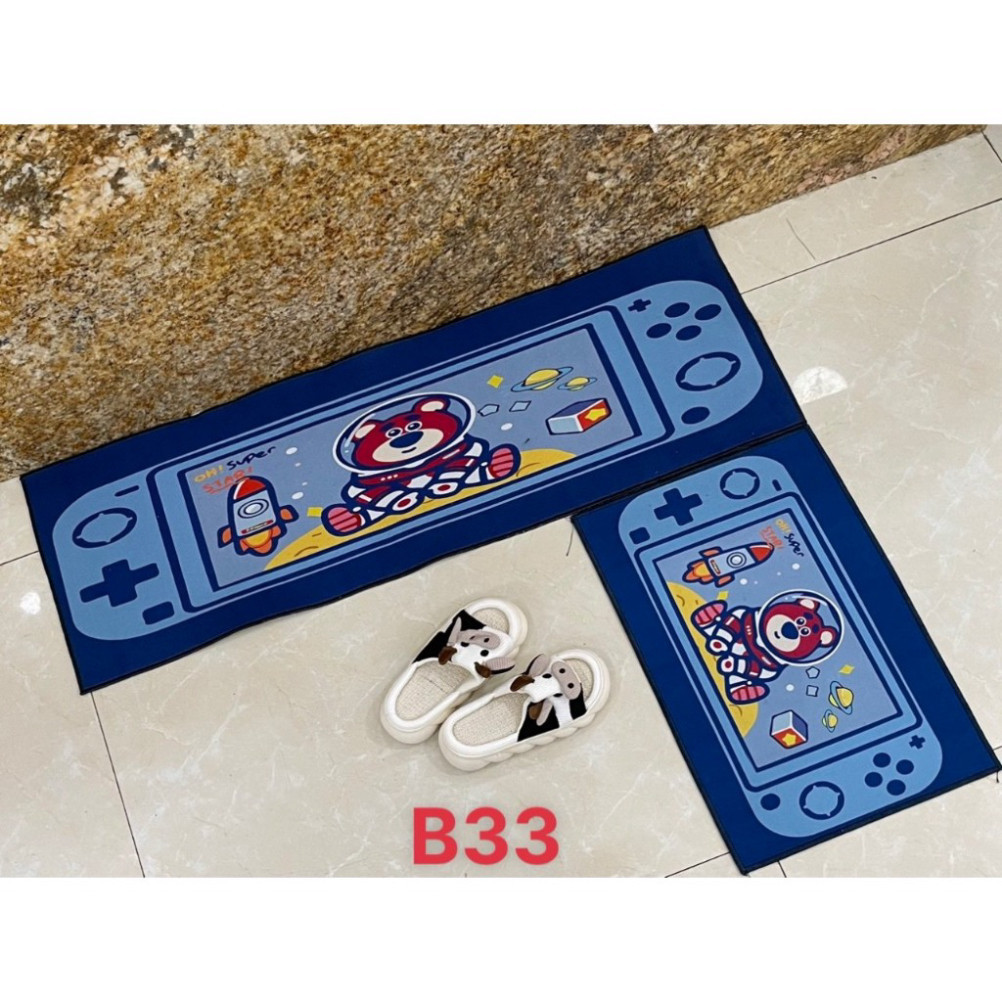 Bộ thảm nhà bếp cao cấp thảm bếp hàng nhập siêu dầy (40x120 và 40x60)