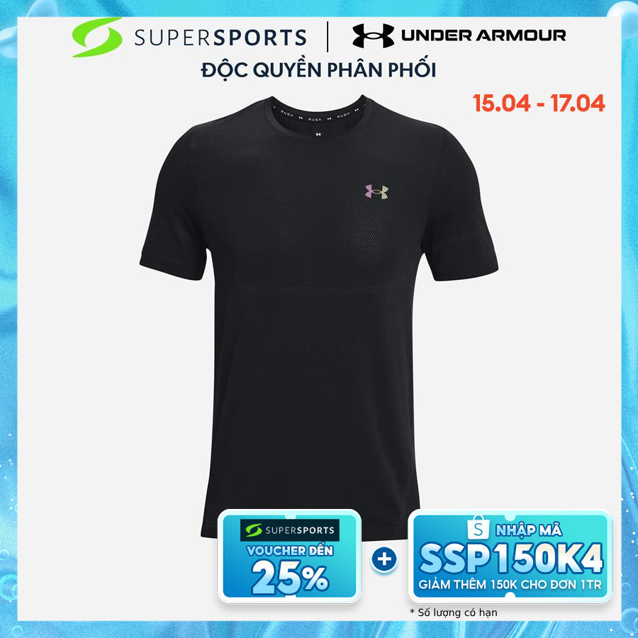 [Nhập SSP150K4 giảm 150k đơn 1tr] Áo thun thể thao nam Under Armour Rush - 1376781-001 NEWARRIVAL