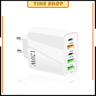 Cốc sạc nhanh 5 cổng charger 120w gan 5-port fast charger set
