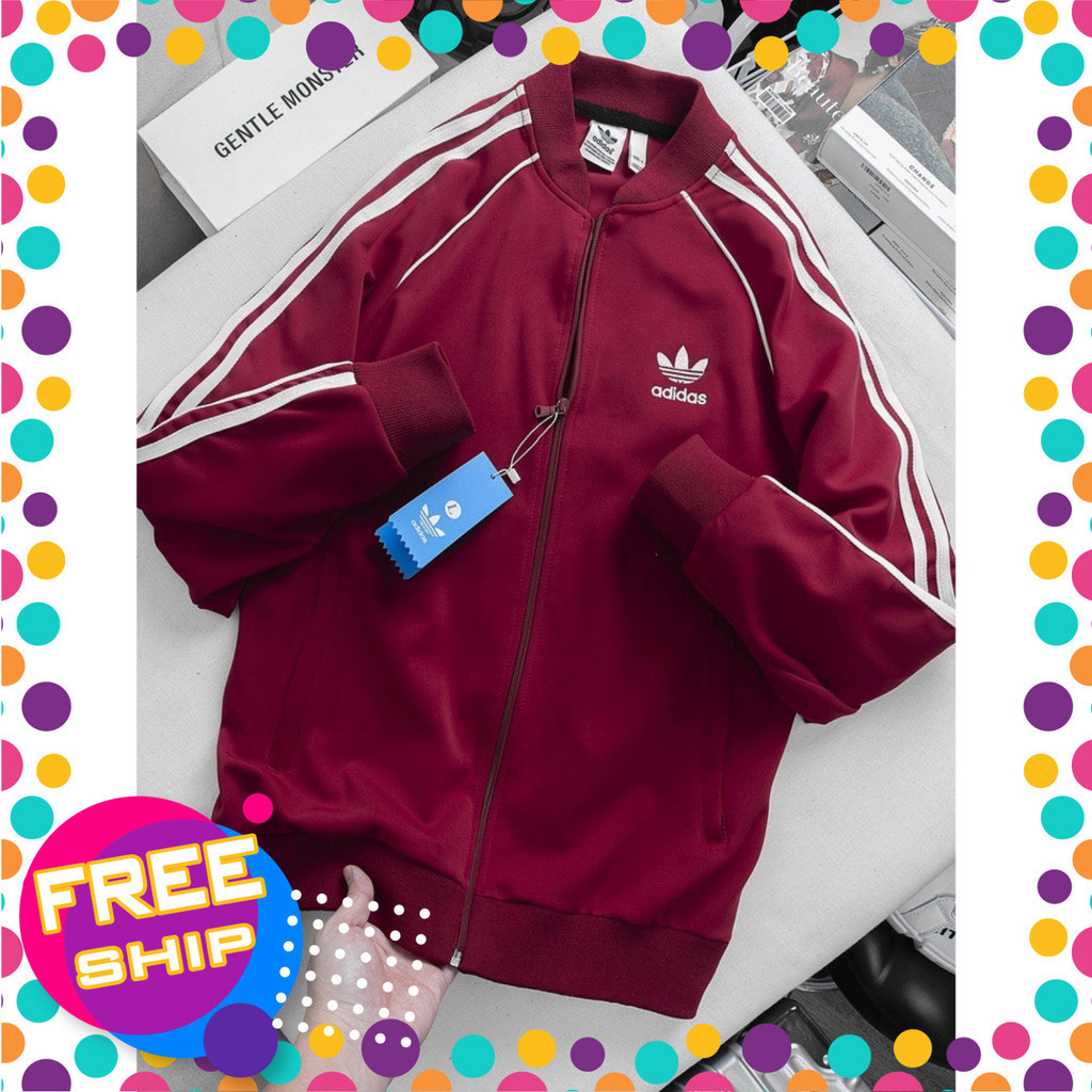 Xả Áo Khoác Adidas Thể Thao Chất Thun Dày Dặn Chống Gió - Áo Bomber Nam Nữ 3 Sọc Hình Thêu Cao Cấp Adidas Thu Đông - M