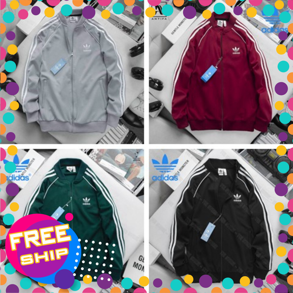 Xả Áo Khoác Adidas Thể Thao Nam Nữ Chất Dày Co Giãn Chống Gió - Áo Khoác 3 Sọc Thời Trang Trẻ Trung - Mac shop