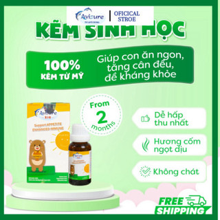 Kẽm sinh học cho bé Avisure Zio Chai 20ml - bổ sung zn giúp bé ăn ngon bổ sung kẽm