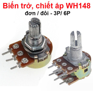 Biến trở volume đơn, biến trở đôi wh148-3p/ 6p ||