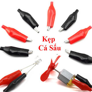Đầu kẹp cá sấu 5a đỏ đen ||