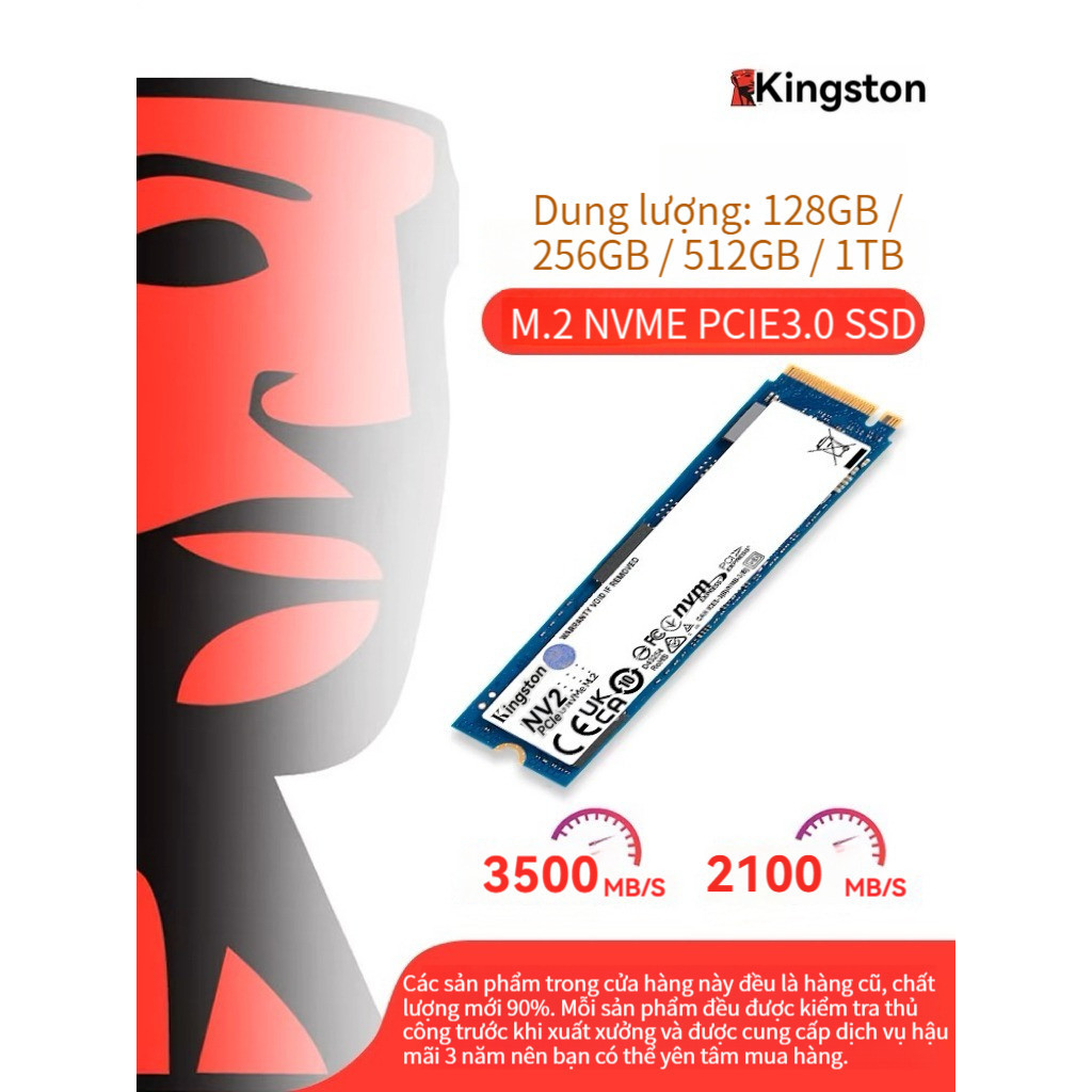 Kingston OM8 M2 SSD 128GB/256GB/512GB/1TB NVME/pcie3.0 phù hợp cho máy tính để bàn/laptop (bảo hành chính hãng 3 năm)