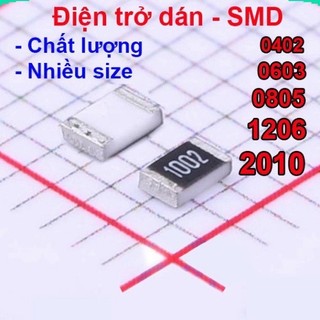 Điện trở dán 0603 - giá trị 0r đến 120r, ±1% ||