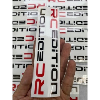 Cặp tem rc edition đỏ đen decal trong