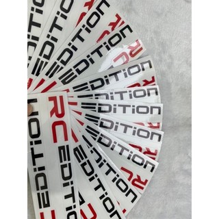 Cặp tem rc edition đỏ đen decal trong
