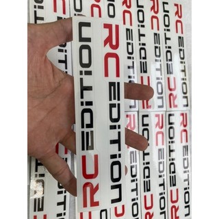 Cặp tem rc edition đỏ đen decal trong