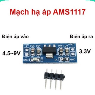 Mạch nguồn giảm, hạ áp ams1117 đầu ra 3.3v ||