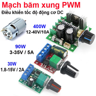 Mạch băm xung PWM 2A/5A/10A - Điều tốc động cơ, điều chỉnh độ sáng đèn LED  ||