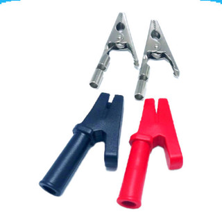 (1 cặp) Kẹp cá sấu 30A vỏ cao su đỏ+ đen