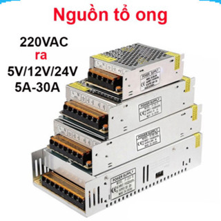  Nguồn xung tổ ong 5V 12V 24V  2A - 60A  Nguồn chuyển đổi 220V ra điện áp DC 