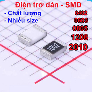 (Gói 50 con) điện trở dán 0603 - giá trị 150R đến 24KR, ±1% ||