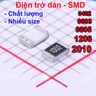 Điện trở dán 1206 - giá trị 0r đến 56r, ±5% ||