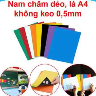 Nam châm dẻo, lá a4 không keo dày 0.5mm ||