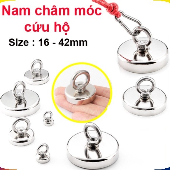 Nam châm cứu hộ siêu hút, Nam châm móc tròn