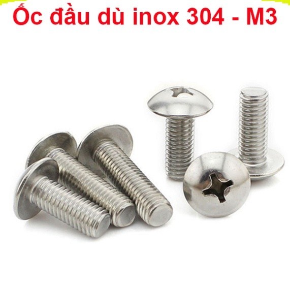 ( Gói 10 con) Ốc vít đầu dù M3 ( 3mm) - Inox 304 ||
