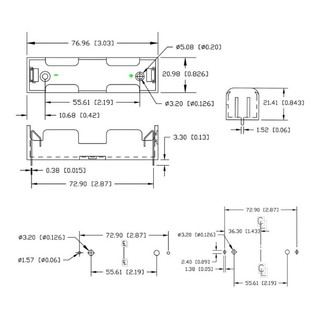 [Ưu đãi] Đế pin, khay pin 18650 chân hàn PCB