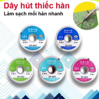 Dây đồng hút thiếc, hút chì hàn dài 1.5m ||