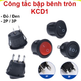   SIÊU SALE   5 Cái  Công tắc bập bênh KCD1 hình tròn 6A - 250V lỗ khoét 20mm 