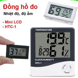 Đồng hồ đo nhiệt độ và độ ẩm htc-1, đồng hồ mini hiển tthị lcd ||