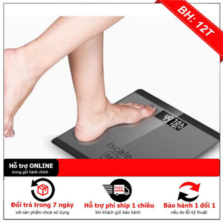 Cân Điện Tử, Cân Sức Khỏe Kính Cường Lực Tải Trọng 180kg (chính hãng)
