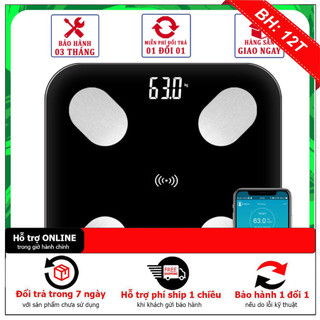 Cân điện tử sức khoẻ mi ni, kết nối bluetooth theo dõi 12 chỉ số cơ thể [cân chuẩn trọng lượng ]