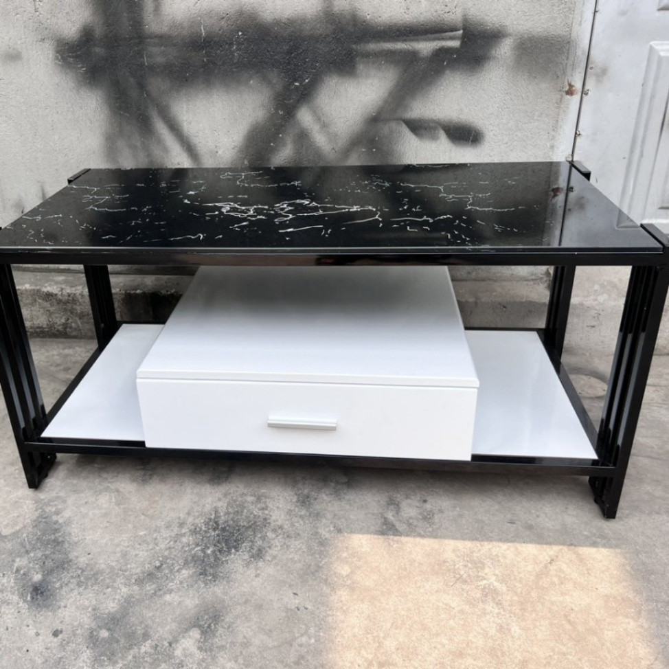 Bàn sofa mặt kính, bàn trà chử nhật mặt kính cường lực kết hợp khung sắt sơn tĩnh điện siêu bền | BigBuy360 - bigbuy360.vn