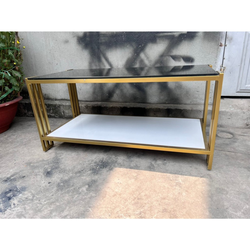 Bàn sofa mặt kính, bàn trà chử nhật mặt kính cường lực kết hợp khung sắt sơn tĩnh điện siêu bền | BigBuy360 - bigbuy360.vn
