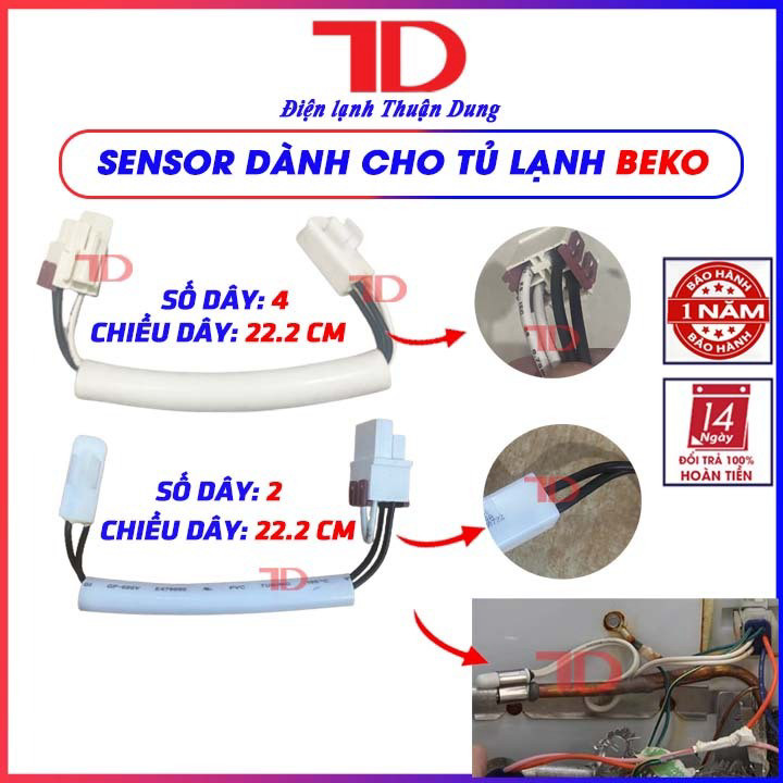[CN HCM] Đầu Dò Cảm Biến, Sensor dành cho tủ lạnh Beko, cảm biến nhiệt độ tủ lạnh, Điện Lạnh Thuận Dung