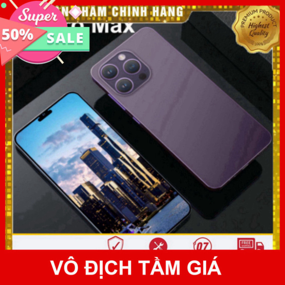 I14 Pro Max Điện Thoại Thông Minh 6.8 Inch 256GB 7800MAh Celulares Android 12 5G Dual Sim Mở Khóa ĐTDĐ