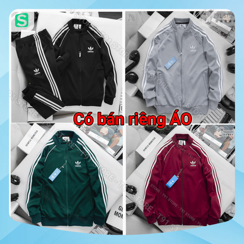 Xả Áo Khoác thể thao nam thu đông Adidas 🚚FREESHIP🚚 Áo bomber SST thể thao dài tay Adidas 3 sọc, chất vải Poly - Coca