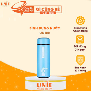 -Một bình đựng nước UN100 chất liệu thủy tinh bọc nhựa, dung tích 450ml (giao màu ngẫu nhiên)
