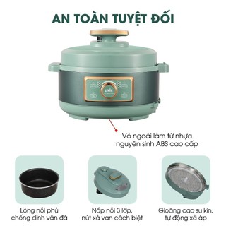 Nồi áp suất điện đa năng Unie UN630, công suất 1300W, dung tích 3L