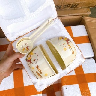 SET 2 BÁT KÈM 2 THÌA BÒ SỮA