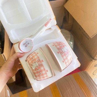 SET 2 BÁT KÈM 2 THÌA BÒ SỮA
