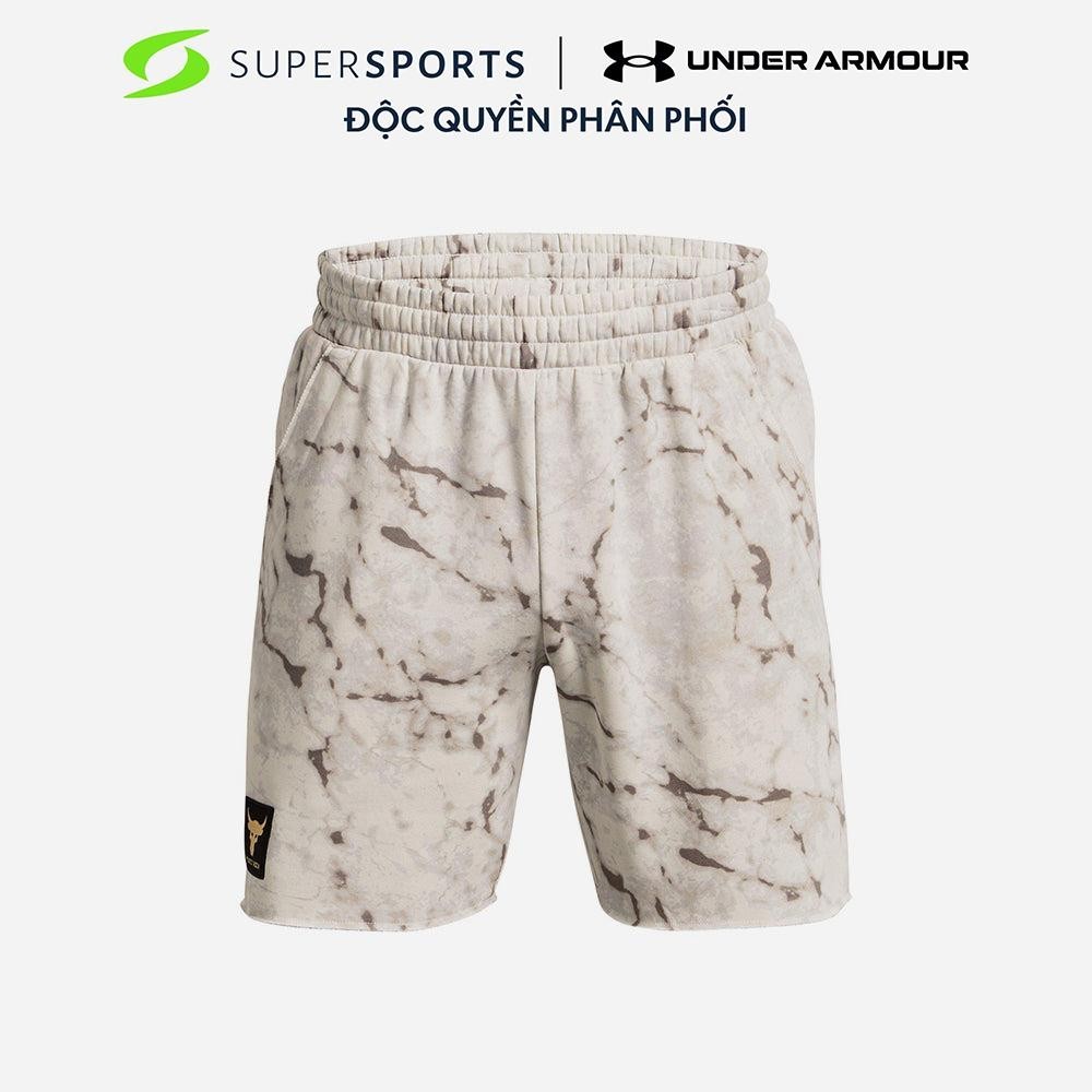 Quần ngắn thể thao nam Under Armour Project Rock Rival Short Printed - 1380545-114