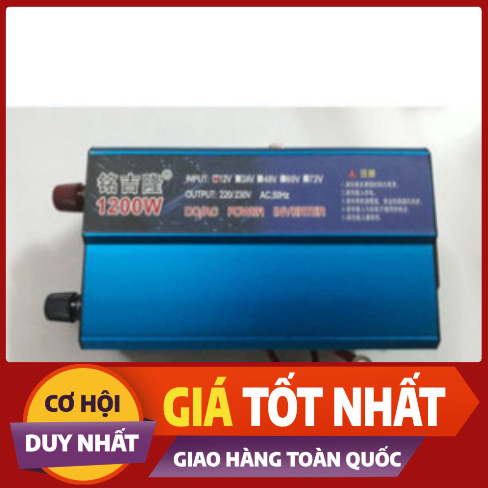 Bộ Kích Điện 1200W,12V, Mấy Kích  Điện Inverter 12V, 1200W Sin Chuẩn Siêu Bền bh 2 Năm