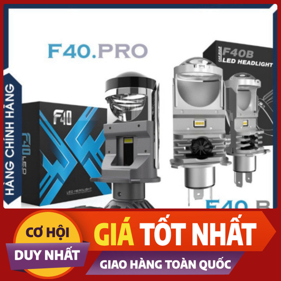 Đèn Led Bi Mini F40 PRO NEW kiểu dáng mới 2024 F40B Mạch Đồng, Lõi 5 Sợi, Khe khuếch tán nhiệt lượng