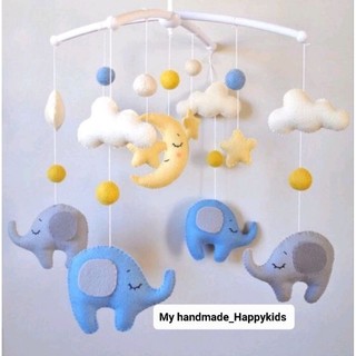 Siêu rẻ - Treo nôi handmade VOI CON ĐÁNG YÊU giúp bé phát triển thị giác